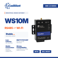 Perangkat IoT RS485 ke Gateway Wi-Fi Modul Nirkabel Kecepatan Tinggi Dua Arah Pemasangan di Dinding Coiliiot WS10M Casing Logam