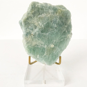 Basamento Display a Cristalli Minerali Display Acrilico Trasparente di Base con Un Singolo Post Ottone Indietro - Product Image 6