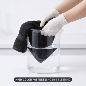 Toallas de Algodón 100% Gruesas y Absorbentes para Gimnasio, Belleza, Spa, Cuidado del Cabello en Casa, Color Gris y Negro, para Salón de Belleza - Product Image 3