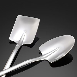 Dễ dàng làm sạch dễ thương thìa cà phê kim loại kem dài Trà thìa treo thép không gỉ xẻng phẳng thìa dưa hấu muỗng - Product Image 2