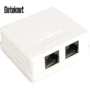 表面実装RJ45ボックスCAT5eUTP接続ボックス2ポートジャンクションボックス非シールドAP8P8C