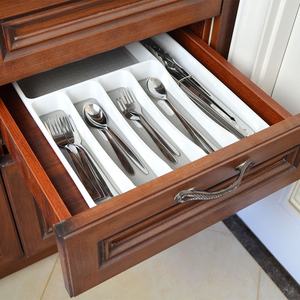 أدوات المائدة صندوق تخزين 6-شبكة المطبخ متعددة الوظائف شوكة وسكينة الطعام مربع كبير الفضيات صينية - Product Image 6