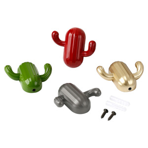 LGEDIS Cactus Shape Wall Hook Punch Free Metal Bathroom Storage Hook For Clothes Towel Door Wall Mount - Product Image 2
