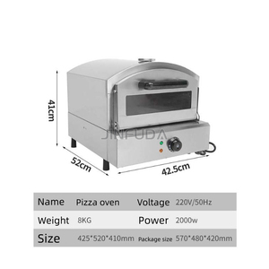 Forno per Pizza a Gas da Tavolo in Acciaio Inox per Cottura Pizza e Pane all'Aperto, Griglia BBQ - Product Image 5