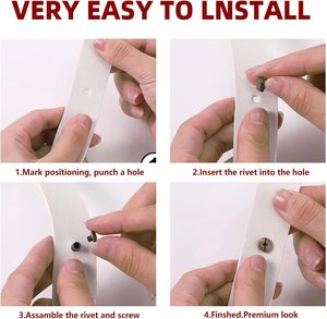 ASLLRISONY Sets Golden Chicago <b>Screws</b> Assorted Kit Sizes Of Round <b>Flat</b> Head Leather Rivets Metal <b>Screw</b> Used For Leather Crafts C - Product Image 4