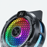 Refroidisseur de téléphone à température contrôlée par IA, écran numérique RGB, radiateur de jeu, ventilateur de refroidissement portable pour téléphone mobile
