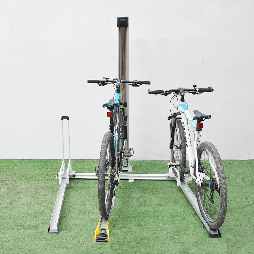 ระบบจอดจักรยานสองชั้นแบบตั้งอัตโนมัติทำจากอลูมิเนียม