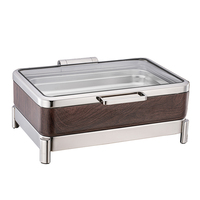 Réchaud alimentaire rectangulaire hydraulique pour buffet, avec affichage visuel, type chafing dish