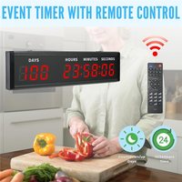 Jam Hitung Mundur Digital LED Tren 2025 Layar LED Besar Penghitung Waktu Mundur 999 Hari Kalender Hitung Naik/Turun Natal Kontrol Jarak Jauh