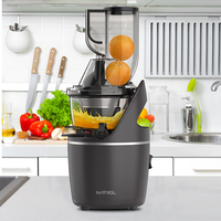 Huishoudelijke automatische slow citruspers, elektrische sapcentrifuge met omkeerfunctie, grote opening, koudgeperste sapcentrifuge