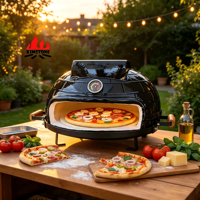 Kimstone Four à pizza au feu de bois en céramique de table de nouveau design Four à pizza en céramique pour la cuisine intérieure et extérieure
