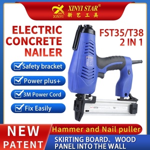 Pistola de Clavos Eléctrica Industrial 2 en 1 XINYI FST35/T38 para Clavos sin Cabeza de Acero, para Concreto, Rodapié, Pared de Concreto, Paletas de Madera - Product Image 2