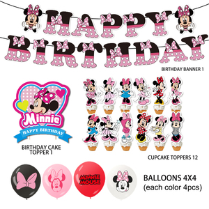 Dessin animé <span class=keywords><strong>Minnie</strong></span> thème bébé douche décorations <span class=keywords><strong>joyeux</strong></span> <span class=keywords><strong>anniversaire</strong></span> bannière souris Figure fête ballon fête décorations pour les filles - Product Image 3