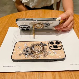 Nueva Funda de Teléfono de Lujo con Diseño de Flores y Mariposas de Diamantes para <span class=keywords><strong>iPhone</strong></span> 15 14 13 12 <span class=keywords><strong>11</strong></span> Plus Pro Max - Product Image 2