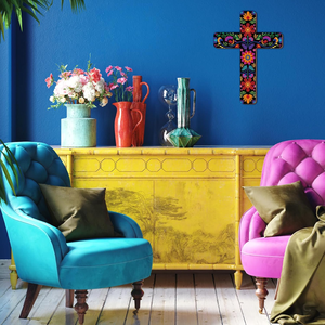 Letrero de Madera con Forma de Crucifijo <span class=keywords><strong>Mexicano</strong></span>, Arte de Madera de Jesús, Cruz, Regalo de Cristianismo <span class=keywords><strong>Mexicano</strong></span>, Decoración del Hogar, Regalos Religiosos - Product Image 4