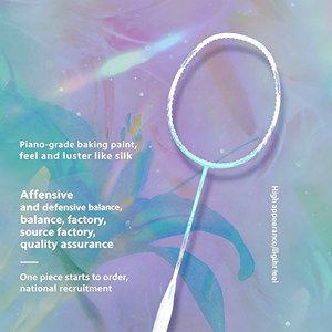 Raquette de badminton ultra-légère Advanced Nano Carbon Tech 6U avec sweet spot élargi et texture Power Smash pour un jeu compétitif - Product Image 6