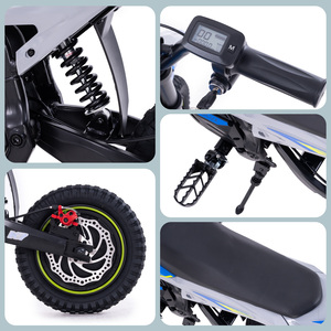 Moto électrique tout-terrain pour enfants bleue, mini moto de cross 250W 36V 5.2Ah 25km/h, pneus de 12 pouces, stock UE et Royaume-Uni, certifiée CE - Product Image 4