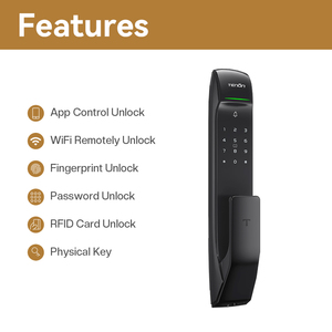 Biotemic kỹ thuật số thông minh khóa cửa Wifi-kích hoạt vân tay & mật khẩu truy cập Kẽm hợp kim Keyless nhập với ứng dụng điều khiển - Product Image 2