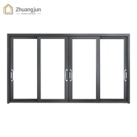 Fenêtres et portes à battants en aluminium de conception moderne, portes coulissantes en aluminium à double vitrage