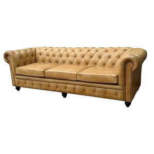 Classic Luxury 3 Seater Chesterfield Sofa Genuine Leather Home Furniture Button Tufted Couch Elegant Living Room <b>Seating</b> Comfort - Product Image 3