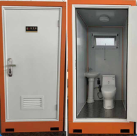 Toilettes publiques portables modernes en acier pour l'extérieur avec douche, faciles à installer, design temporaire écologique pour utilisation en parc