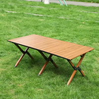 Mesa Plegable de Alta Calidad para Rollos de Huevo, Nueva Mesa de Picnic Portátil de Metal para Jardín y Exteriores, Ideal para Acampar