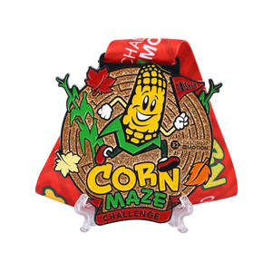 Vente en gros Marathon Award Course virtuelle en métal Jour de la Terre Défi Médaille Médaillon de course Médailles sportives personnalisées avec ruban - Product Image 4