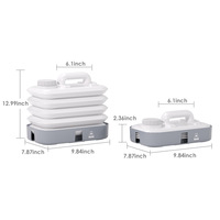 Großer tragbarer faltbarer PVC-Wassertank mit 10l Kapazität Multifunktion aler, erweiterbarer Camping-Wander handtasche Tragbarer Klapp speicher