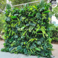 Toile de fond de mariage de haute qualité fleur verte panneau mural décoration d'événement de mariage à vendre