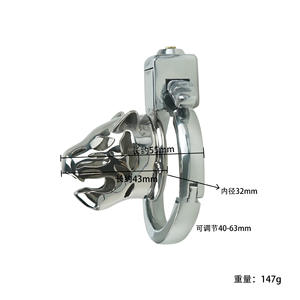 新デザインの虎頭チャスティティケージデバイス、カップル向け代替アダルト玩具セックスロック、販売中 - Product Image 5