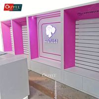 Support de présentation de perruques pliable de haute qualité en bois MDF et verre trempé, taille/couleur personnalisables pour les boutiques de cosmétiques et salles d'exposition, garantie 3 ans