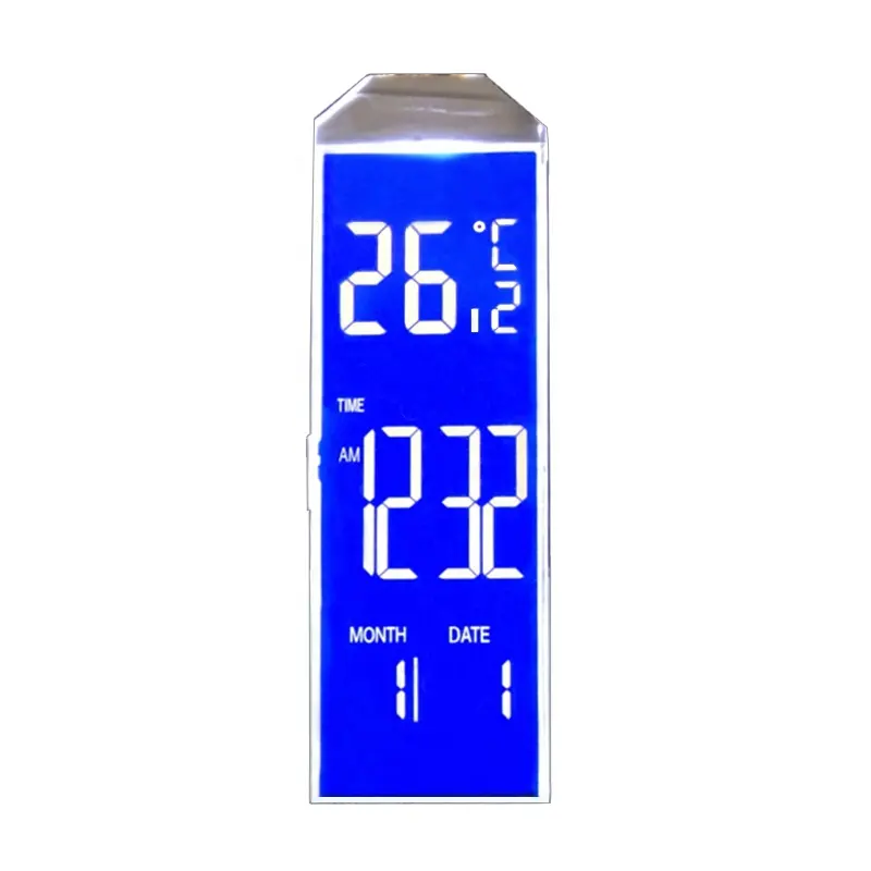 Layar LCD Lampu LCD, Kustom Ukuran STN Blue Digit Negatif Segmen Kristal Cair untuk Lampu Layar LCD