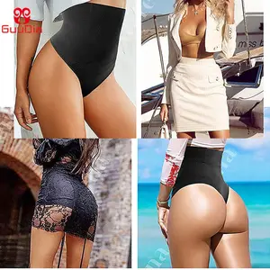 Cuecas modeladoras sem costura de cintura alta para mulheres, cuecas modeladoras para barriga e barriga, calcinha sexy com cinto, roupa íntima modeladora