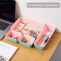 Diviseurs de tiroir de bureau multifonctionnels modernes en feutre écologique, plateaux de rangement détachables pour l'organisation des vêtements