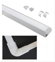 Profil en aluminium de coin de 45 degrés pour bande lumineuse à led
