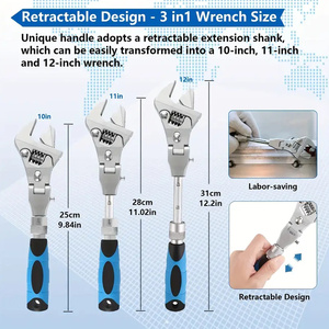 Chiave a cricchetto regolabile Podofo 180 °   Chiave Regolabile Pieghevole con Testa Girevole 5 in 1 9-12" OEM/ODM Vendita all'Ingrosso - Product Image 6