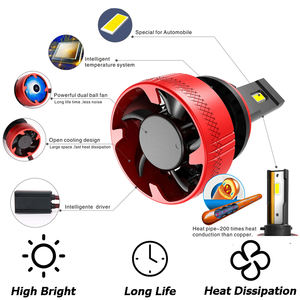 Offre Spéciale 3570 Puce 110W Ventilateur refroidissement LED Phare Ampoule 6000K IP68 Led Phare De Voiture 22000LM 9005 H4 H7 H11 Led Phare pour voiture - Product Image 2