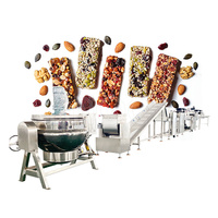 Ligne de production de barres de muesli à grains entièrement automatique HNOC Ligne de production de barres protéinées Machine de coupe de barres de millet soufflé