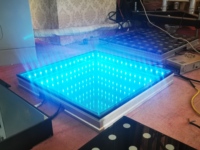 Dalles de sol LED 3D miroir RGB modulaires pour scène, activées par le son, intérieur/extérieur, pour mariage, club, événement