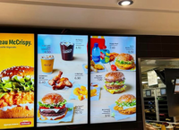 Écran d'affichage numérique HD pour menu de restaurant, panneau publicitaire suspendu LCD 32 43 50 55 pouces