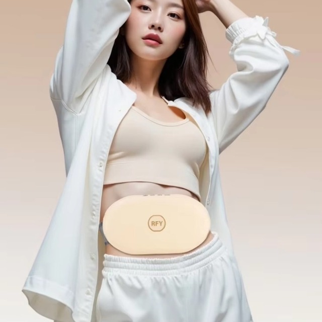 Period Cramp Massager Heating Belt Vibrating Thermal Pad Menstrual Relief Pain Waist Stomach Warm Recharge