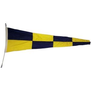Nautical Signaling Brush Negative 170x50x15cm Yellow And Navy Blue Checkerboard Pattern <b>Flag</b> - Product Image 1