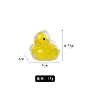 Jouet de compression réaliste en forme de canard avec billes d'eau colorées, un jouet farfelu pour soulager le stress et la tension, idéal comme cadeau - Product Image 5