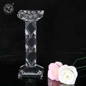 Decoración de mesa de boda, candelabro de cristal, Pilar