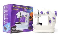 Machine à coudre électrique portable à prix de gros, mini-outils de couture pour débutants, 12 points intégrés, 2 vitesses avec lumière