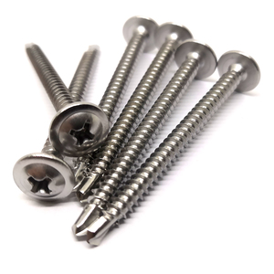Tornillos de chapa de acero inoxidable Phillips Drive #10X1-3/8 "Tornillos autoperforantes de cabeza de armazón - Product Image 1