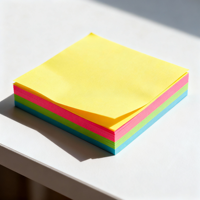 Blocs-notes adhésifs personnalisés 75x75mm, 50 feuilles, impression couleur du logo, marque OEM, pour bureau et entreprise