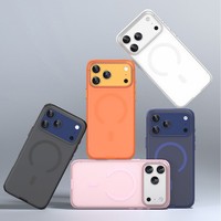 Coque magnétique de luxe pour iPhone 17 Pro Max, finition mate, compatible avec la recharge sans fil, pour iPhone 16 et 17 Pro Max