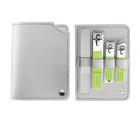 WELLFLYER MS-882 S4 nouveautés ensemble créatif de manucure étui en cuir Logo personnalisable ensemble portable de coupe-ongles cadeau soins de beauté