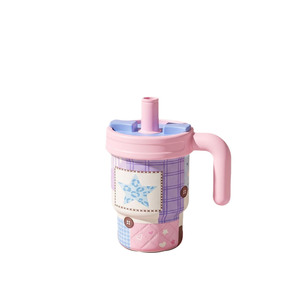 Gobelet isotherme en acier inoxydable de 650 ml avec grande poignée, motif dessin animé mignon, pour la maison, le bureau et les boissons quotidiennes - Product Image 6
